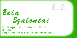 bela szalontai business card